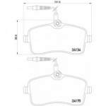 Piduriklotsi komplekt, ketaspidur BREMBO P 61 109