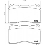 Piduriklotsi komplekt, ketaspidur HELLA 8DB 355 006-601