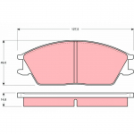Piduriklotsi komplekt, ketaspidur TRW GDB373
