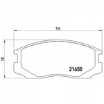 Piduriklotsi komplekt, ketaspidur BREMBO P 54 015