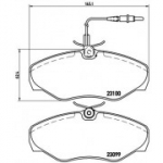 Piduriklotsi komplekt, ketaspidur BREMBO P 68 026