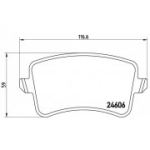 Piduriklotsi komplekt, ketaspidur BREMBO P 85 100