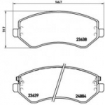 Piduriklotsi komplekt, ketaspidur BREMBO P 37 007
