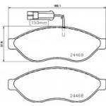 Piduriklotsi komplekt, ketaspidur BREMBO P 23 143