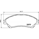 Piduriklotsi komplekt, ketaspidur BREMBO P 79 032