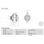 Generaator BOSCH 0 986 047 460