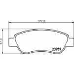 Piduriklotsi komplekt, ketaspidur HELLA 8DB 355 012-141