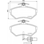 Piduriklotsi komplekt, ketaspidur HELLA 8DB 355 018-451