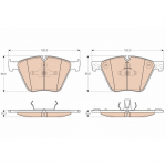 Piduriklotsi komplekt, ketaspidur TRW GDB1964