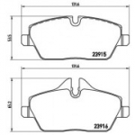 Piduriklotsi komplekt, ketaspidur BREMBO P 06 034