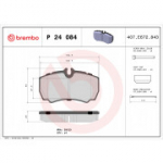 Piduriklotsi komplekt, ketaspidur BREMBO P 24 084