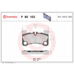 Piduriklotsi komplekt, ketaspidur BREMBO P 85 103