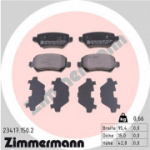 Piduriklotsi komplekt, ketaspidur ZIMMERMANN 23417.150.2