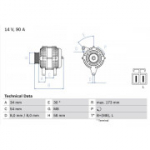 Generaator BOSCH 0 986 049 191