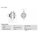 Generaator BOSCH 0 986 047 660