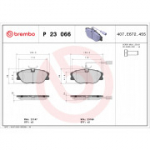 Piduriklotsi komplekt, ketaspidur BREMBO P 23 066