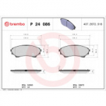 Piduriklotsi komplekt, ketaspidur BREMBO P 24 086