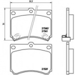 Piduriklotsi komplekt, ketaspidur BREMBO P 49 011