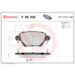 Piduriklotsi komplekt, ketaspidur BREMBO P 68 028