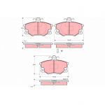 Piduriklotsi komplekt, ketaspidur TRW GDB1223