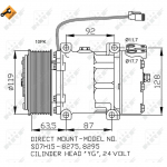 Kompressor, kliimaseade NRF 32705