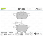 Piduriklotsi komplekt, ketaspidur VALEO 301483