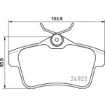 Piduriklotsi komplekt, ketaspidur BREMBO P 06 102