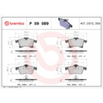 Piduriklotsi komplekt, ketaspidur BREMBO P 59 089