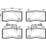 Piduriklotsi komplekt, ketaspidur BREMBO P 23 187