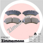 Piduriklotsi komplekt, ketaspidur ZIMMERMANN 22768.165.1