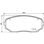 Piduriklotsi komplekt, ketaspidur HELLA 8DB 355 037-911