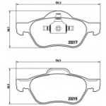 Piduriklotsi komplekt, ketaspidur BREMBO P 68 029