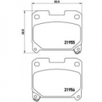 Piduriklotsi komplekt, ketaspidur BREMBO P 83 091
