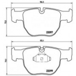 Piduriklotsi komplekt, ketaspidur BREMBO P 44 012