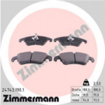 Piduriklotsi komplekt, ketaspidur ZIMMERMANN 24743.190.1