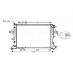 Radiaator, mootorijahutus AVA Clever Choice OLA2329
