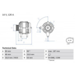Generaator BOSCH 0 986 080 350