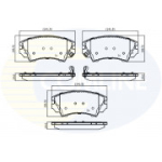 Piduriklotsi komplekt, ketaspidur COMLINE CBP31680