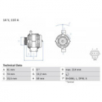 Generaator BOSCH 0 986 045 370