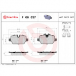Piduriklotsi komplekt, ketaspidur BREMBO P 06 037