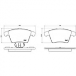 Piduriklotsi komplekt, ketaspidur BREMBO P 85 106