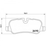 Piduriklotsi komplekt, ketaspidur BREMBO P 44 013