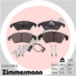 Piduriklotsi komplekt, ketaspidur ZIMMERMANN 24743.190.2