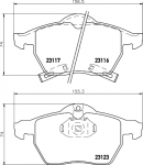 Piduriklotsi komplekt, ketaspidur MINTEX MDB2317