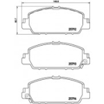 Piduriklotsi komplekt, ketaspidur BREMBO P 28 077