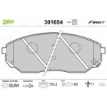 Piduriklotsi komplekt, ketaspidur VALEO 301654