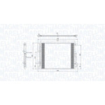 Kondensaator, kliimaseade MAGNETI MARELLI 350203809000
