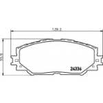 Piduriklotsi komplekt, ketaspidur HELLA 8DB 355 006-861