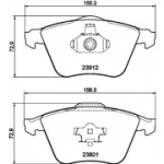 Piduriklotsi komplekt, ketaspidur HELLA 8DB 355 012-281