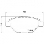 Piduriklotsi komplekt, ketaspidur BREMBO P 68 031